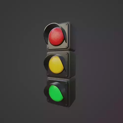 Modular Traffic Light  Low-poly 3D model