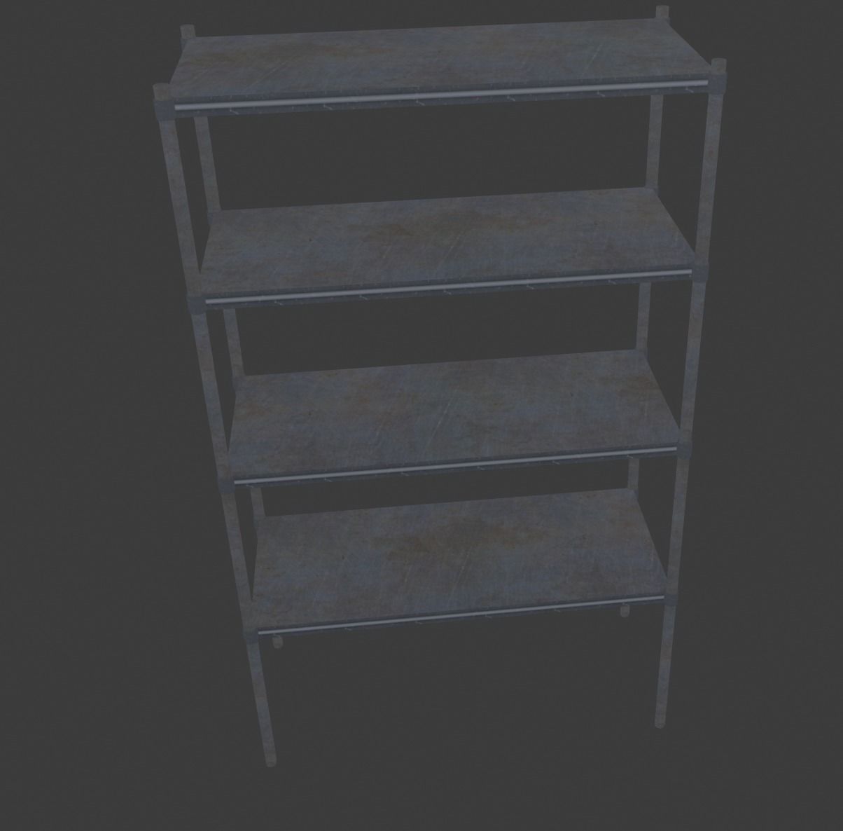 3D model rust steel shelf VR / AR / lowpoly CGTrader