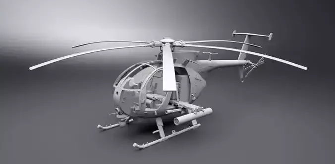 AH6m Little Bird Scale model   3D print model