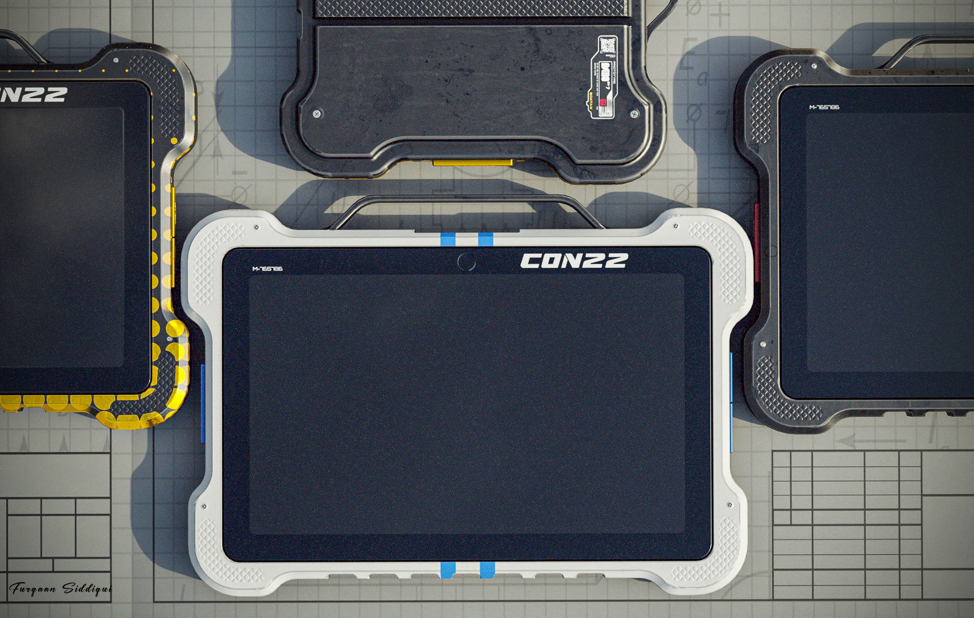 Sci-fi Controller V22 PBR Low-poly 3D model_11