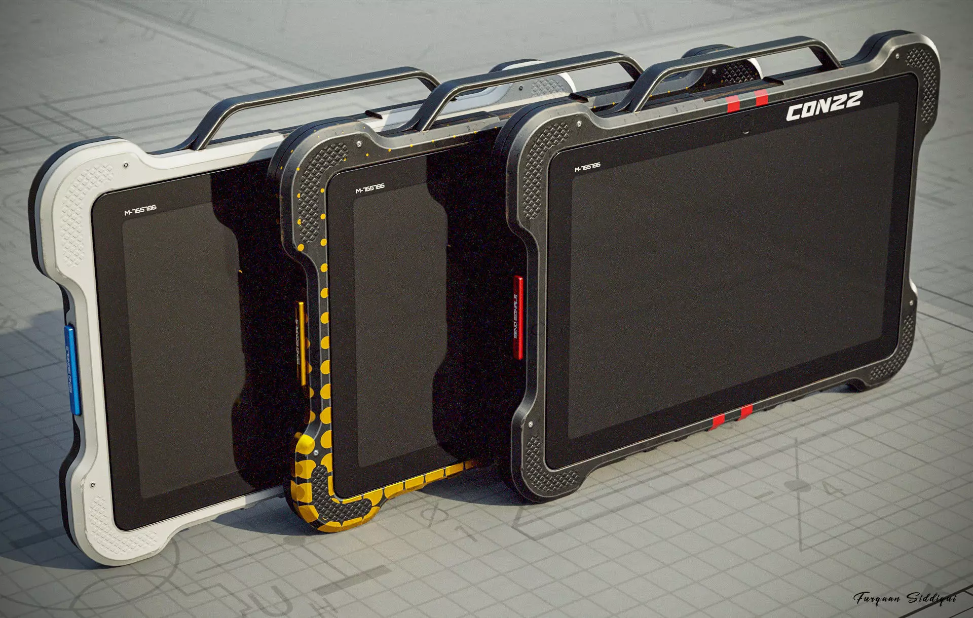 Sci-fi Controller V22 PBR Low-poly 3D model_0