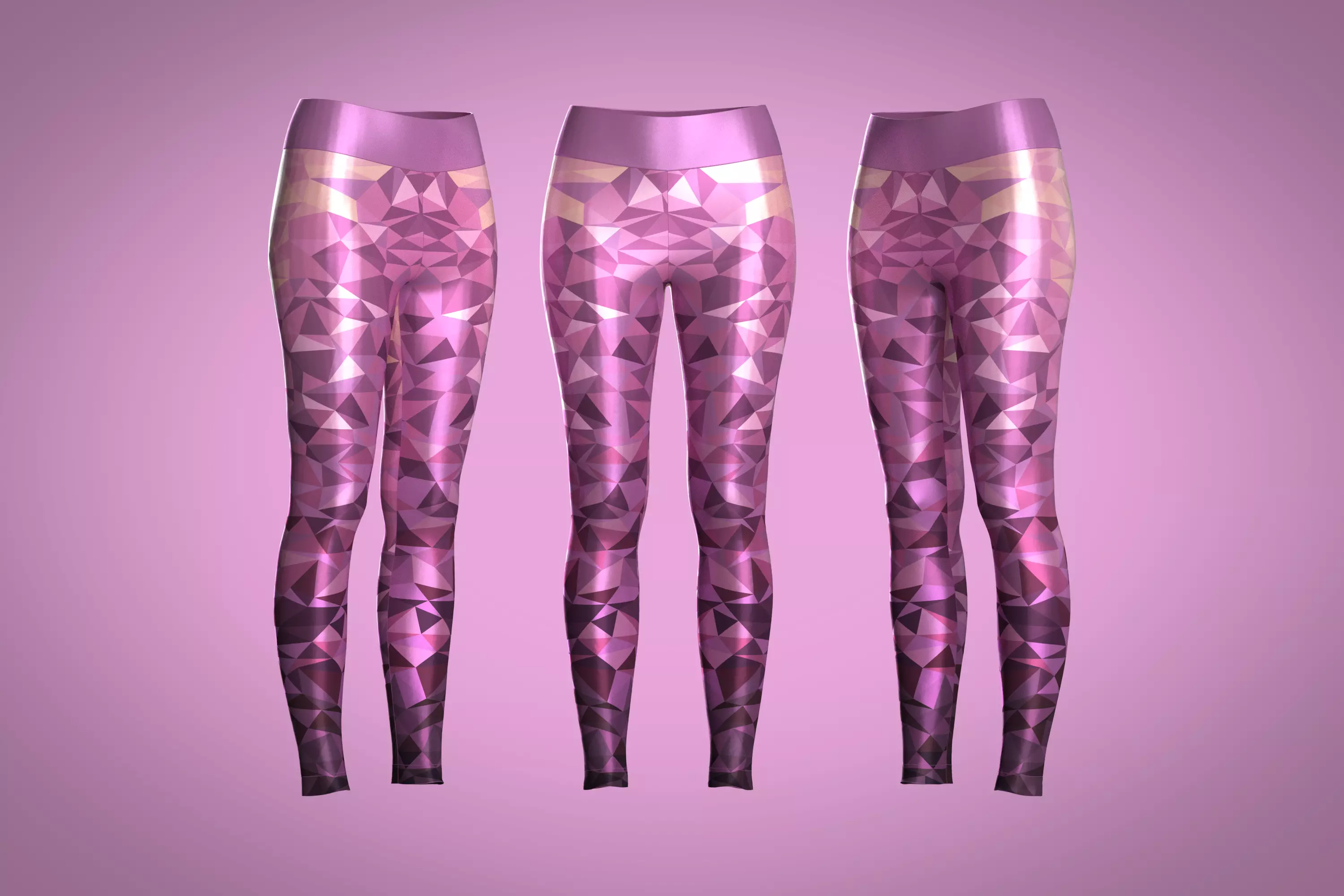 Girls Sports Leggings-sublimation Print 3D model_0