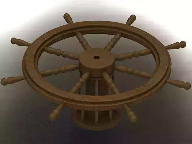 Wooden Ship Wheel Table