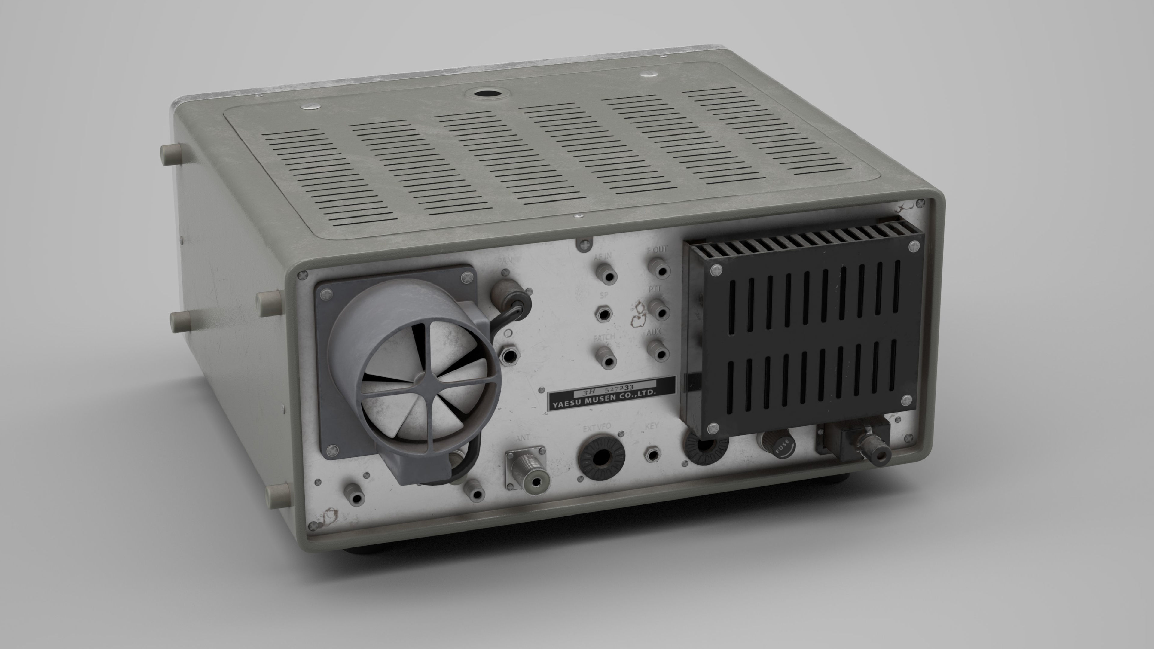 Ham Radio Transceiver Yaesu FT-101 Low-poly 3D model_12