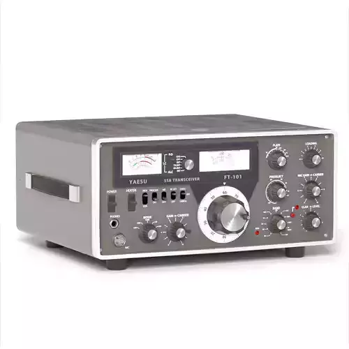 Ham Radio Transceiver Yaesu FT-101 Low-poly 3D model