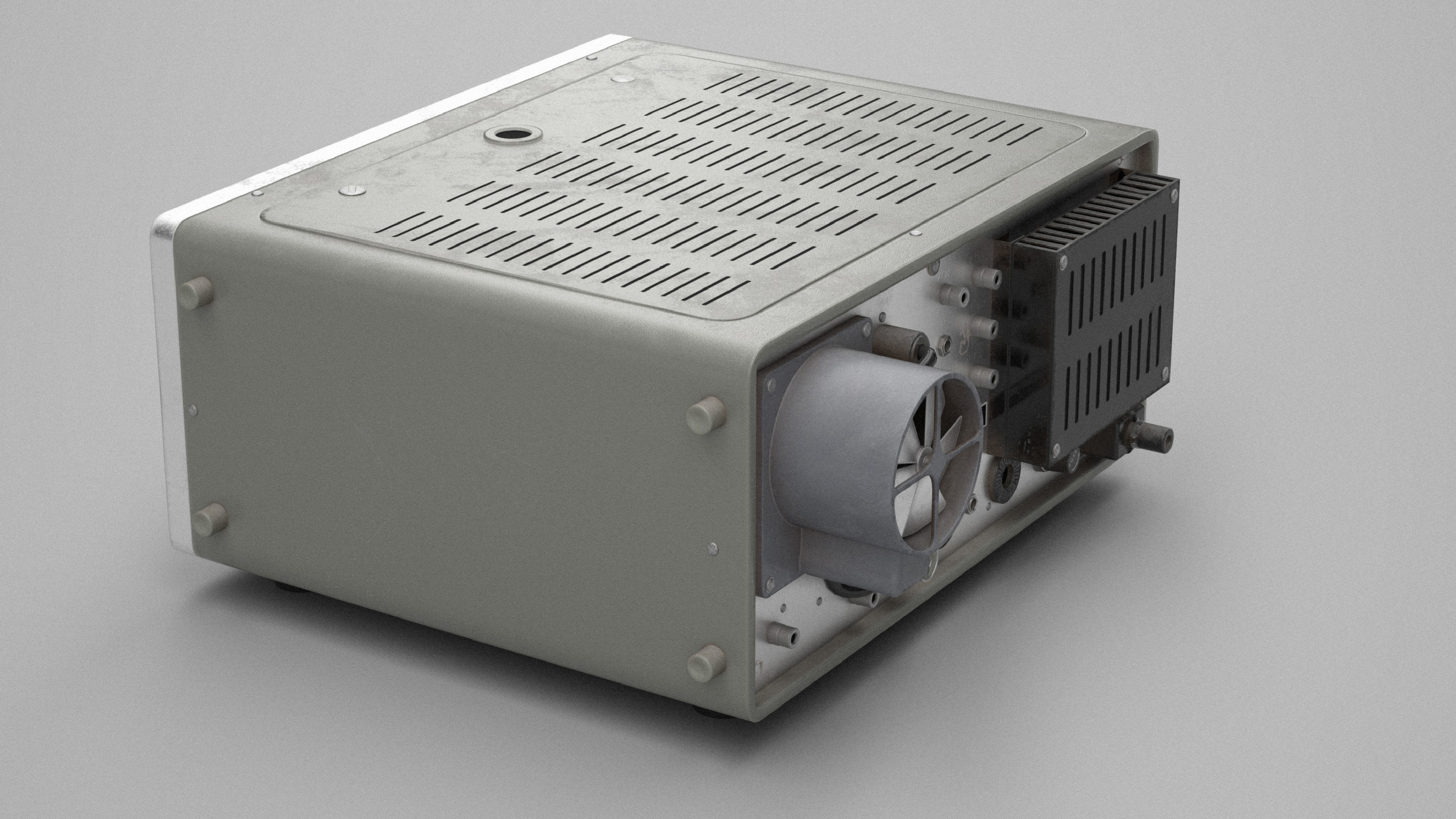 Ham Radio Transceiver Yaesu FT-101 Low-poly 3D model_11