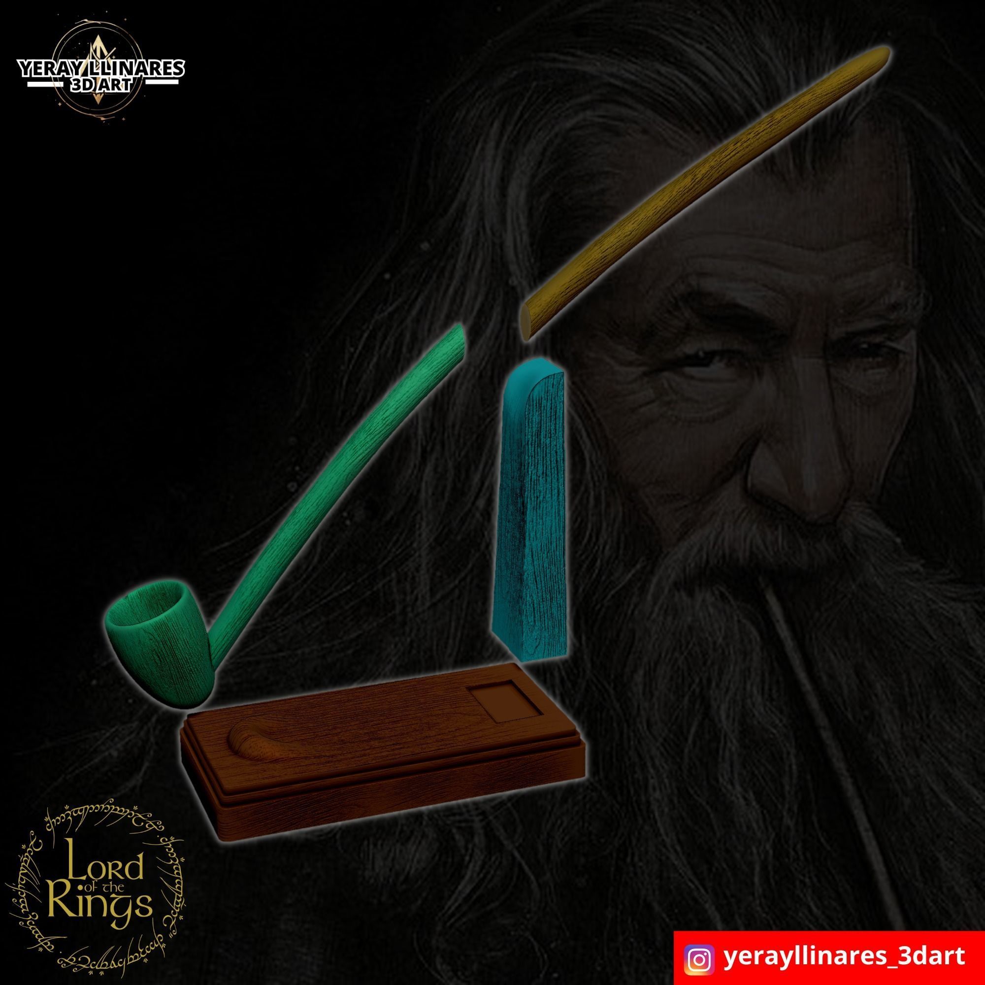 Gandalf Pipe 3D print model_3