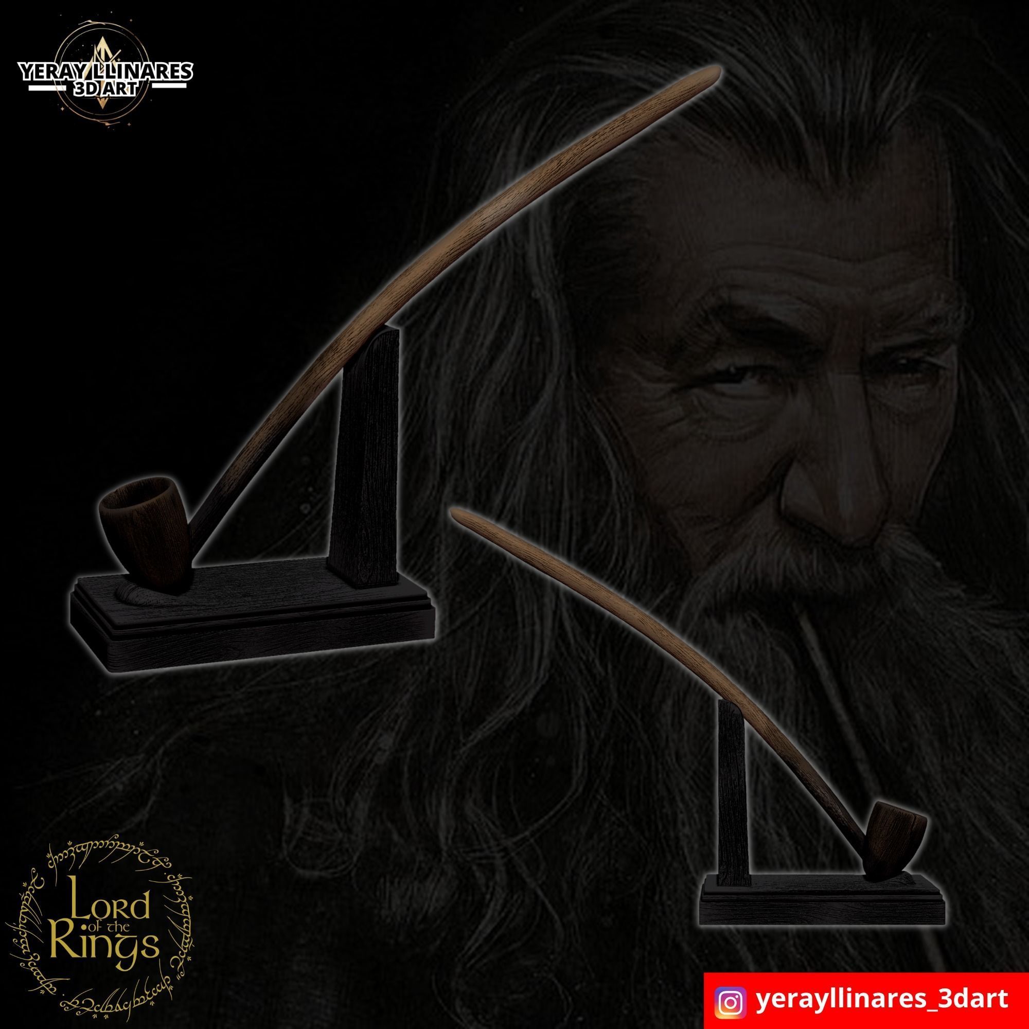 Gandalf Pipe 3D print model_2