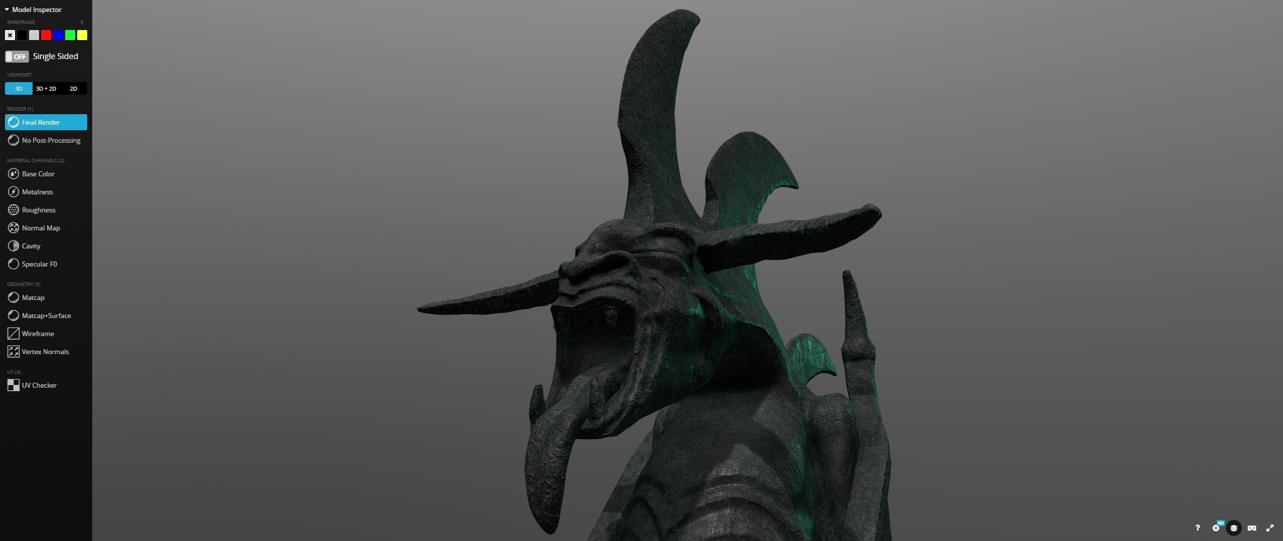 Minas Morgul Gargoyles Low-poly 3D model_21