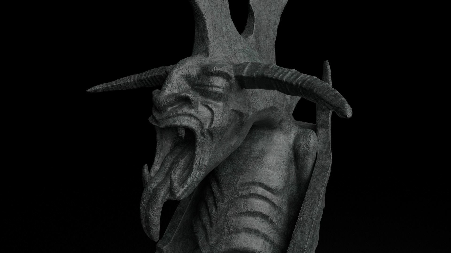 Minas Morgul Gargoyles Low-poly 3D model_14