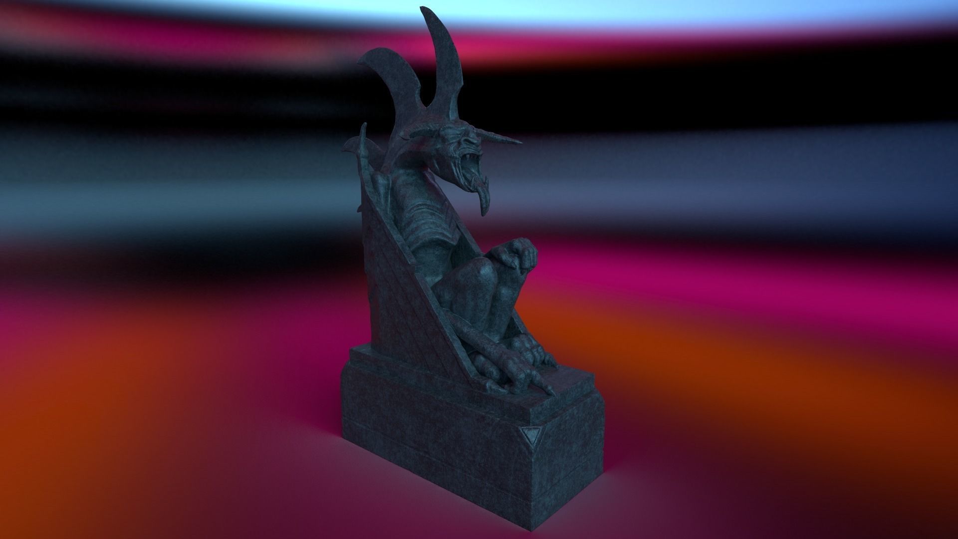 Minas Morgul Gargoyles Low-poly 3D model_16