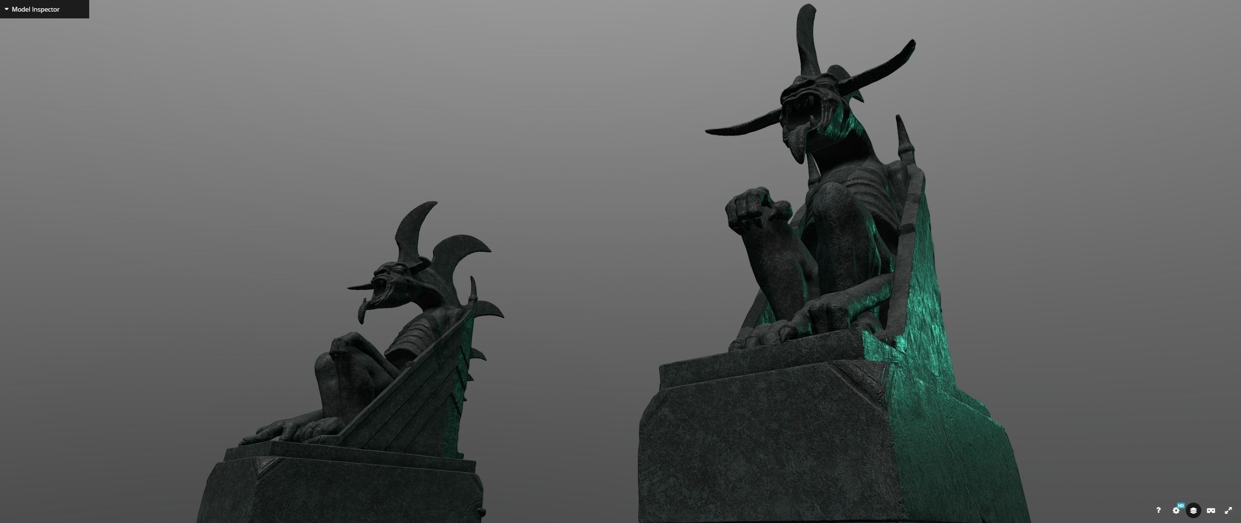 Minas Morgul Gargoyles Low-poly 3D model_2