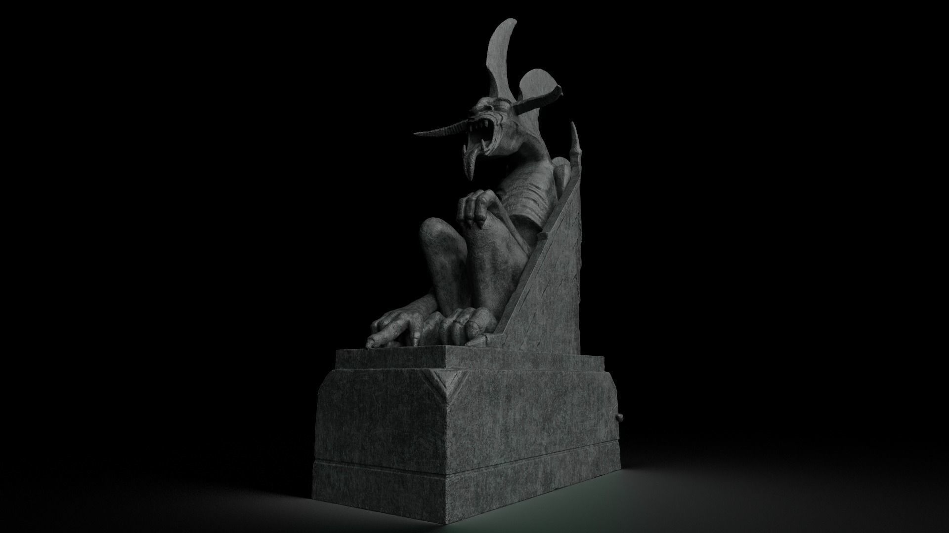 Minas Morgul Gargoyles Low-poly 3D model_3