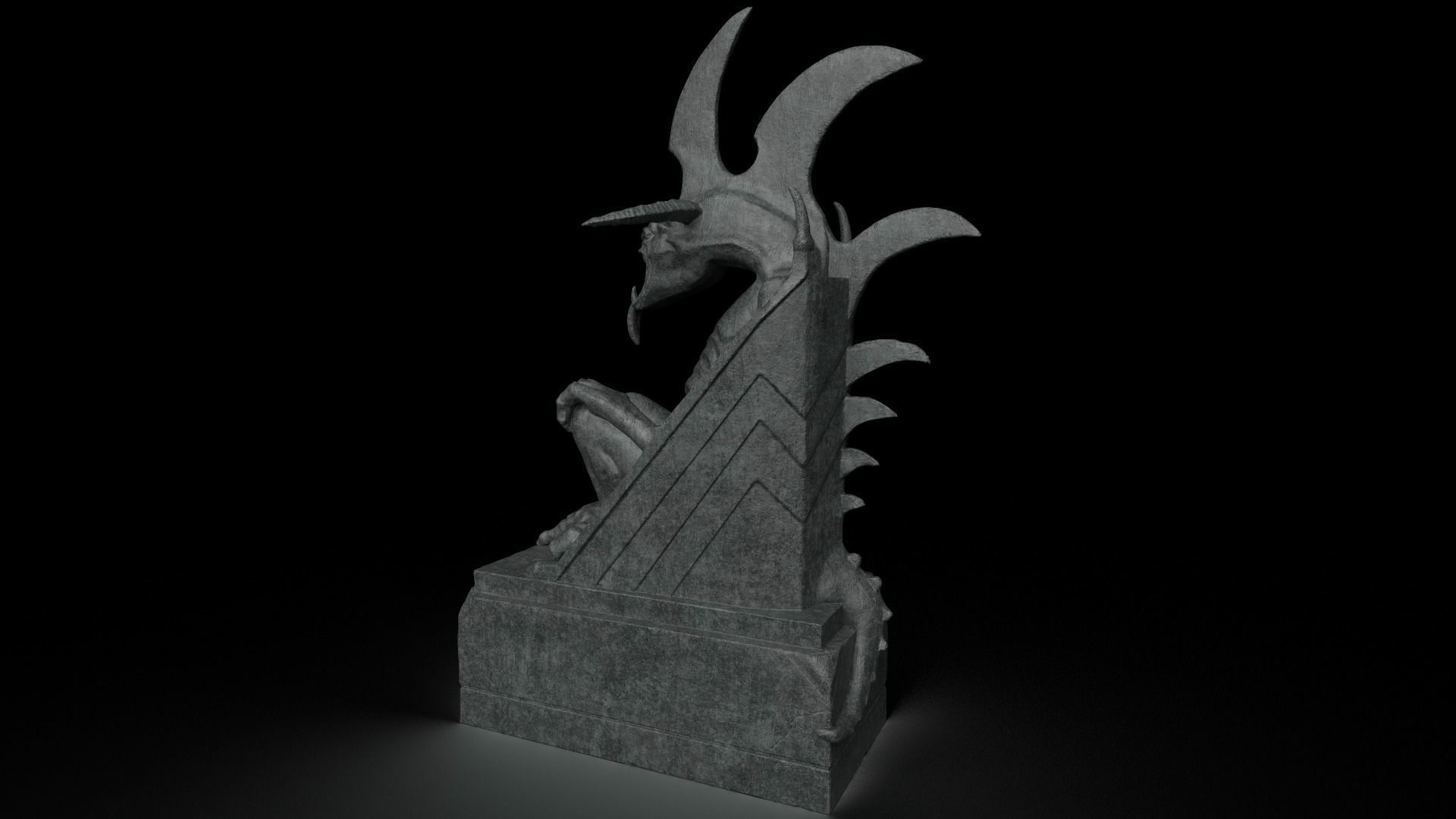 Minas Morgul Gargoyles Low-poly 3D model_4