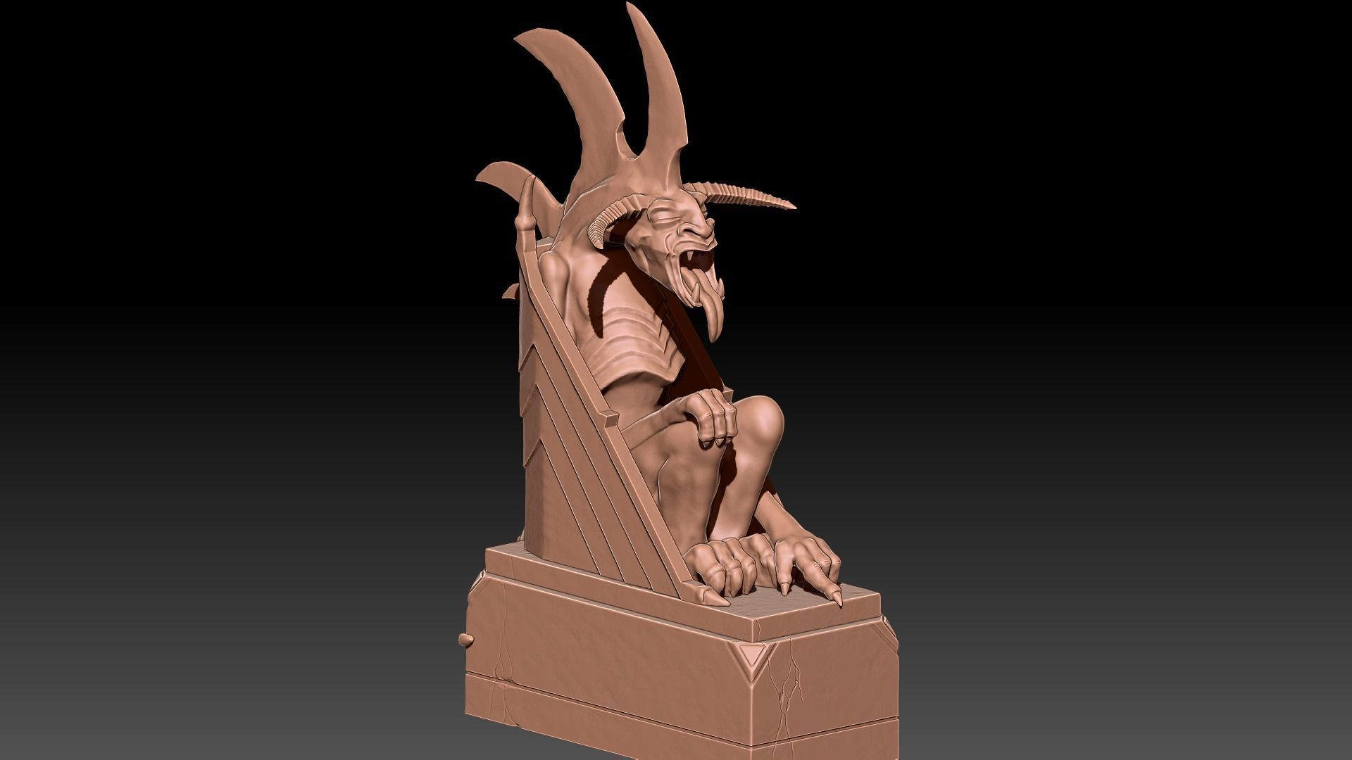 Minas Morgul Gargoyles Low-poly 3D model_7