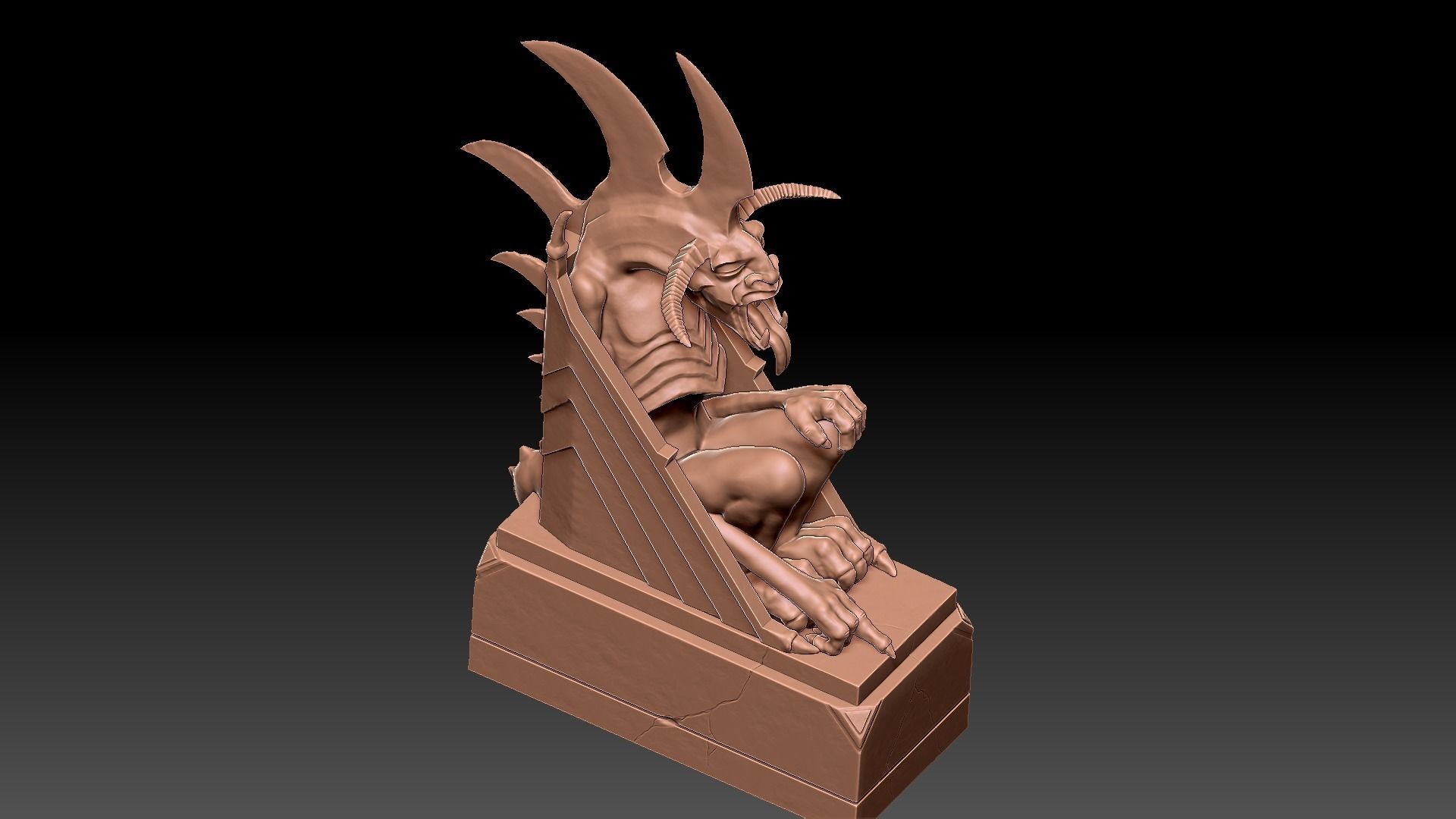 Minas Morgul Gargoyles Low-poly 3D model_9