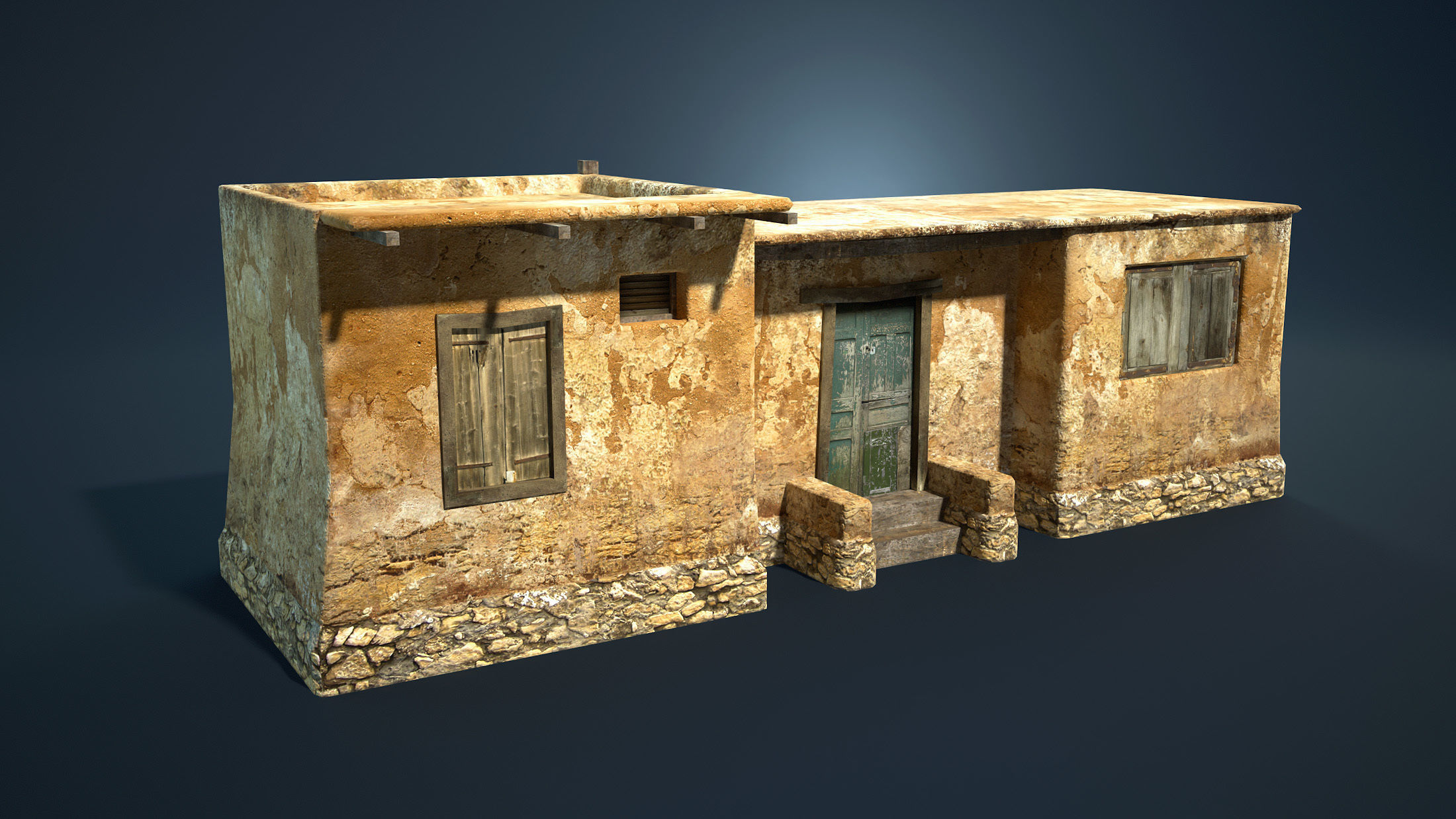 Arab Mountain Village Collection Low-poly 3D model_31