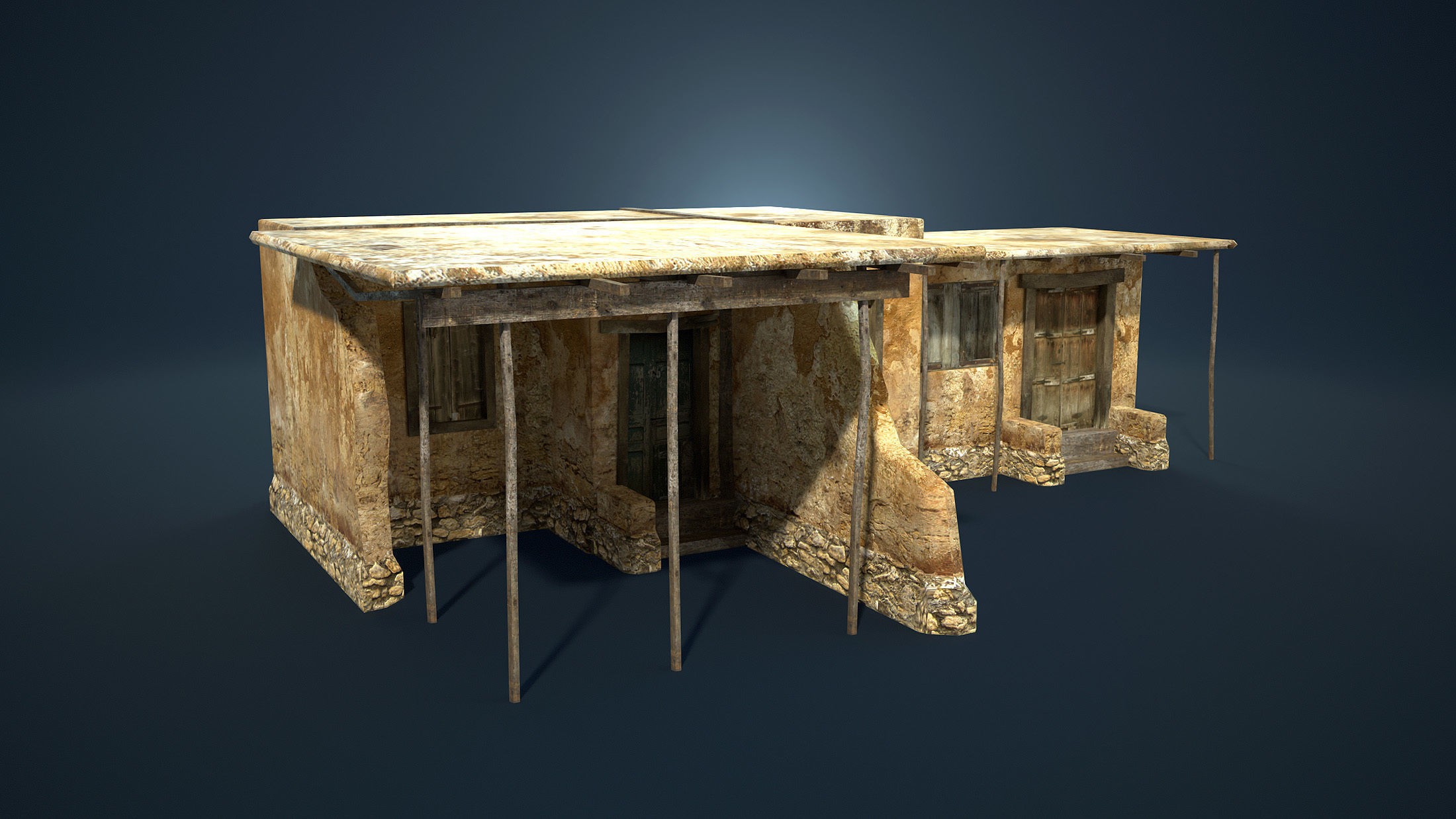 Arab Mountain Village Collection Low-poly 3D model_24