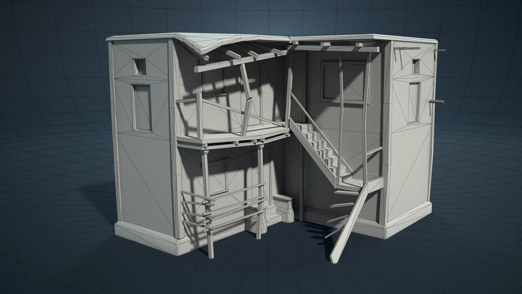 Arab Mountain Village Collection Low-poly 3D model_5