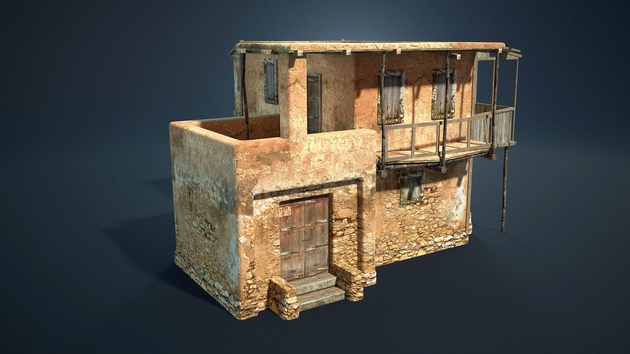 Arab Mountain Village Collection Low-poly 3D model_44