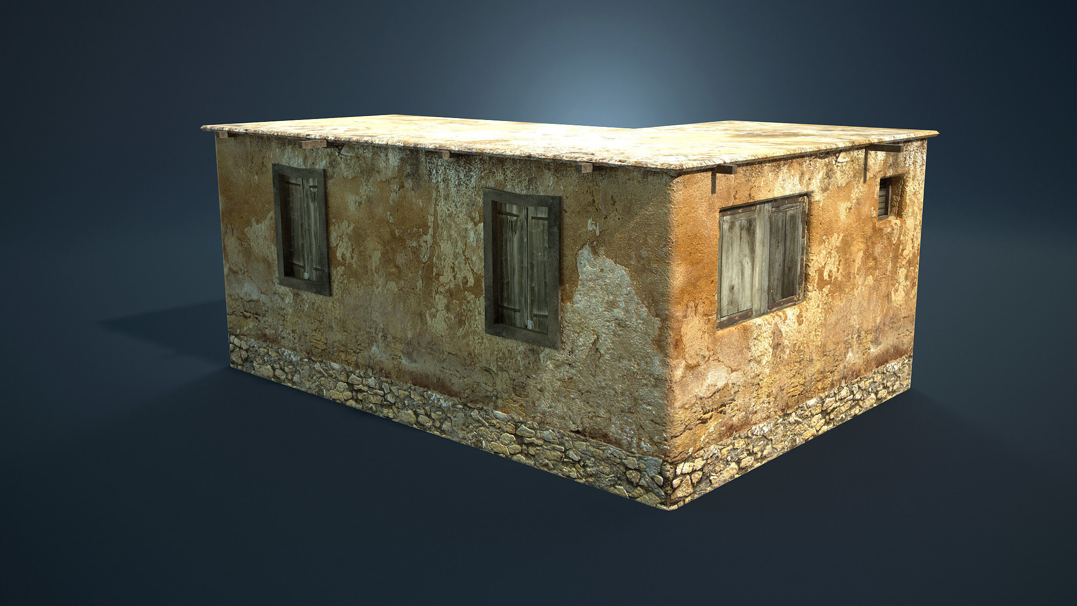 Arab Mountain Village Collection Low-poly 3D model_37