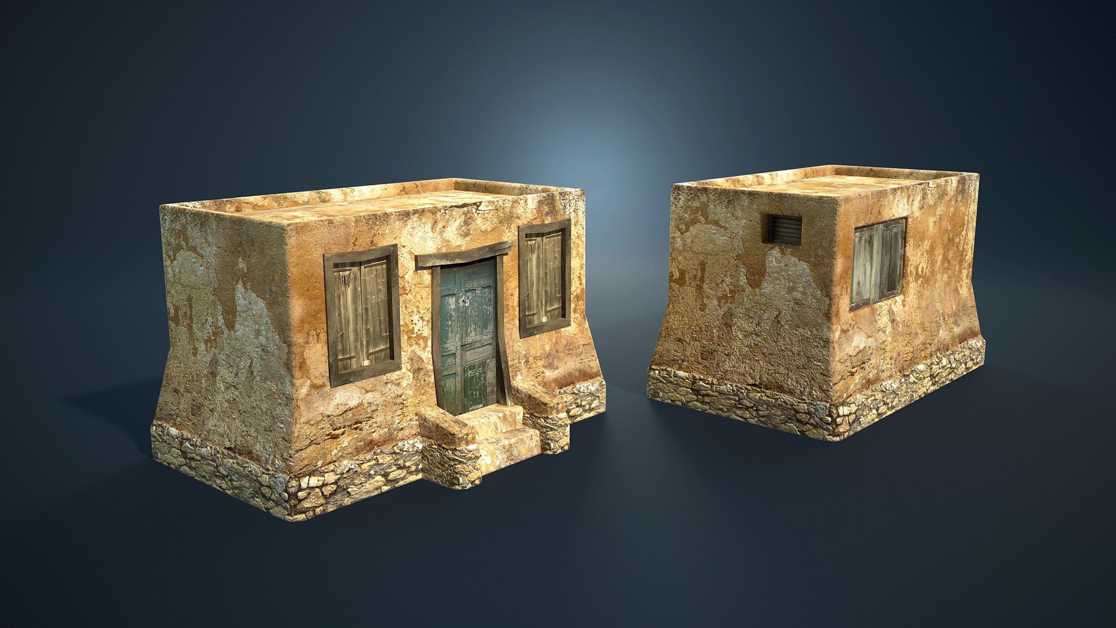 Arab Mountain Village Collection Low-poly 3D model_39