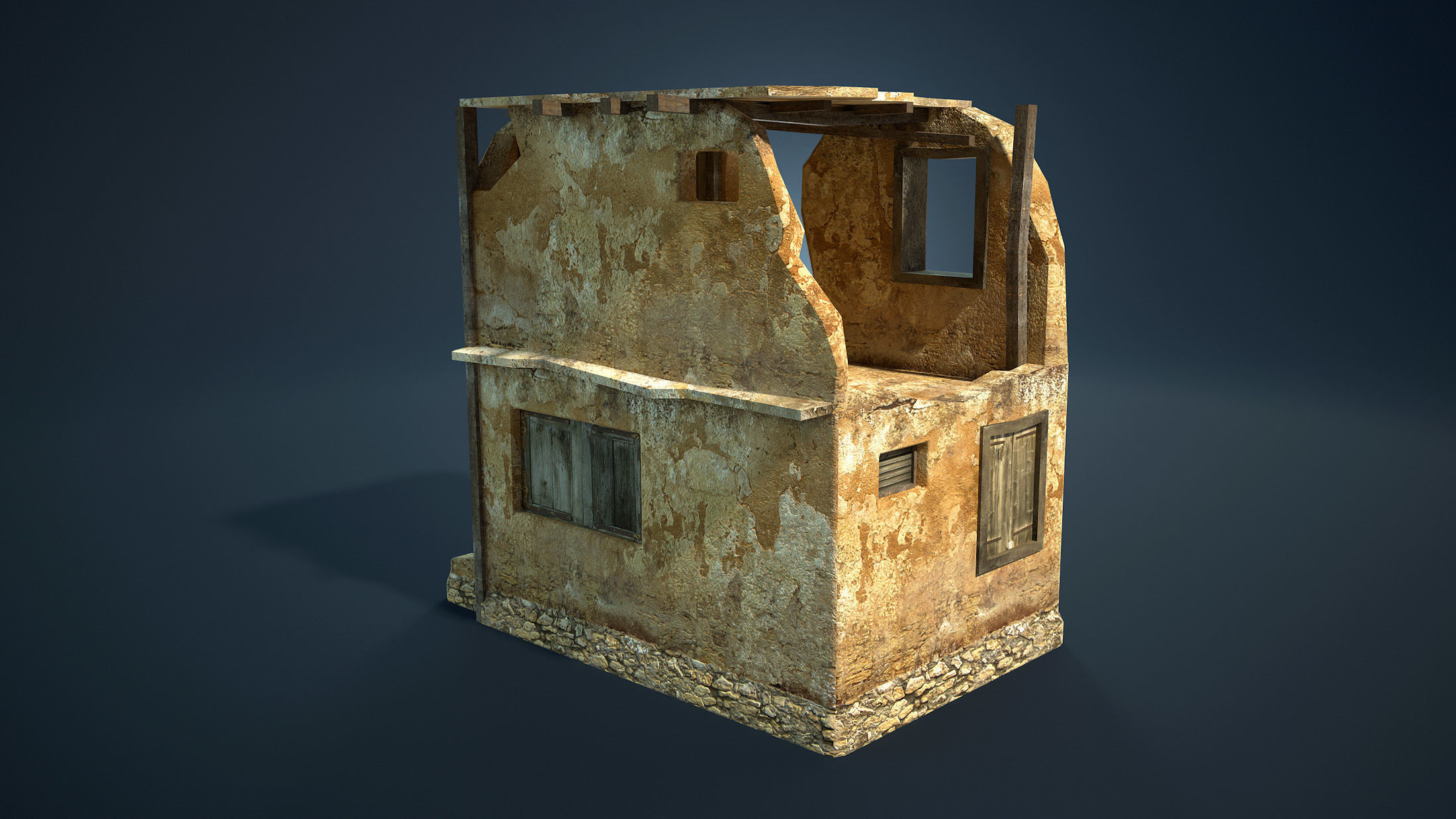 Arab Mountain Village Collection Low-poly 3D model_28