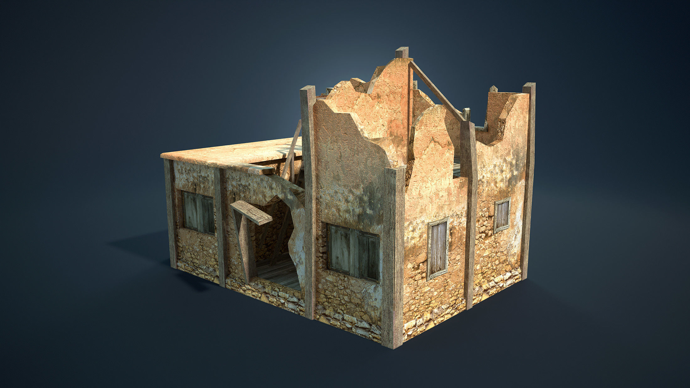 Arab Mountain Village Collection Low-poly 3D model_47