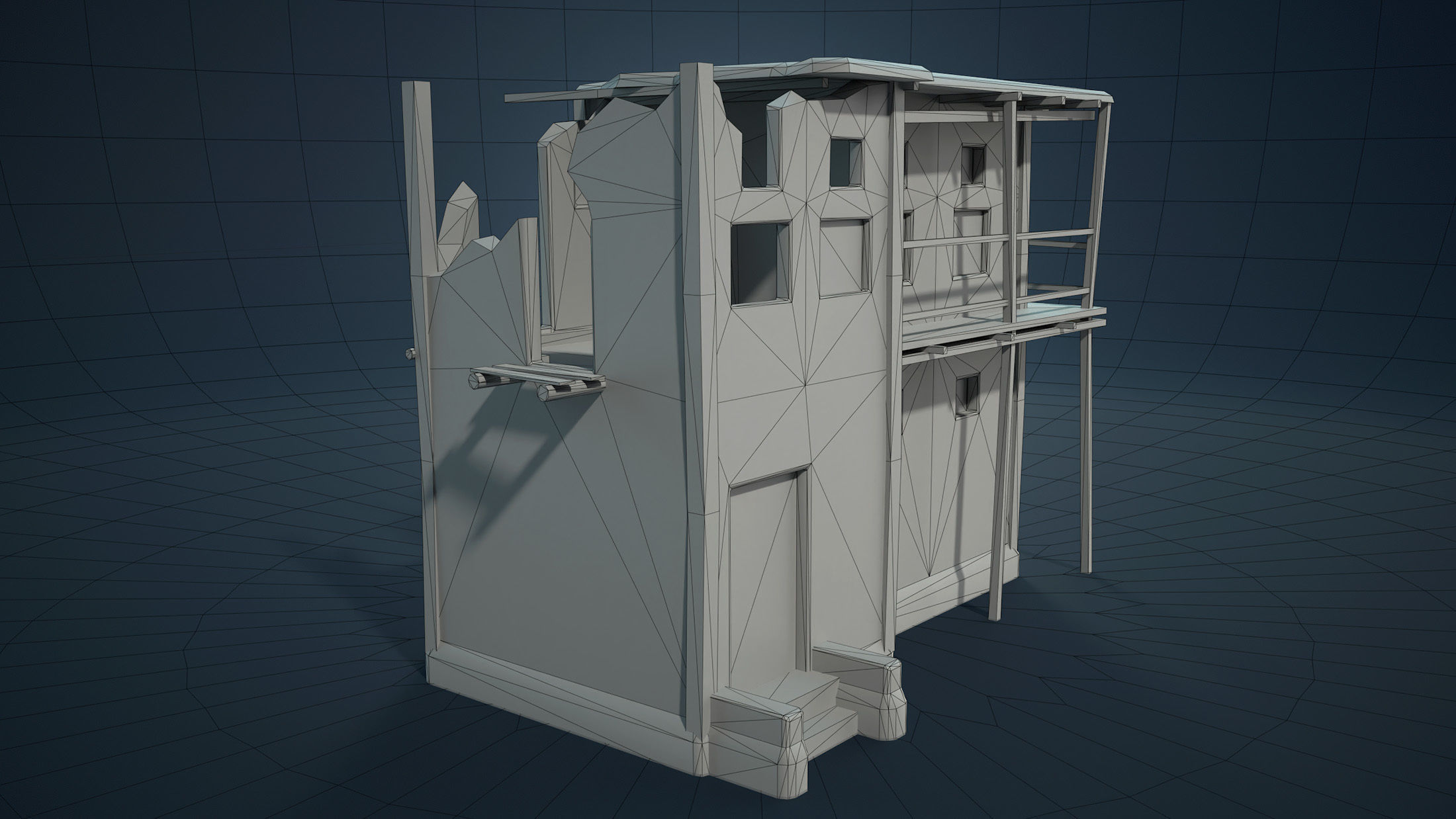 Arab Mountain Village Collection Low-poly 3D model_15