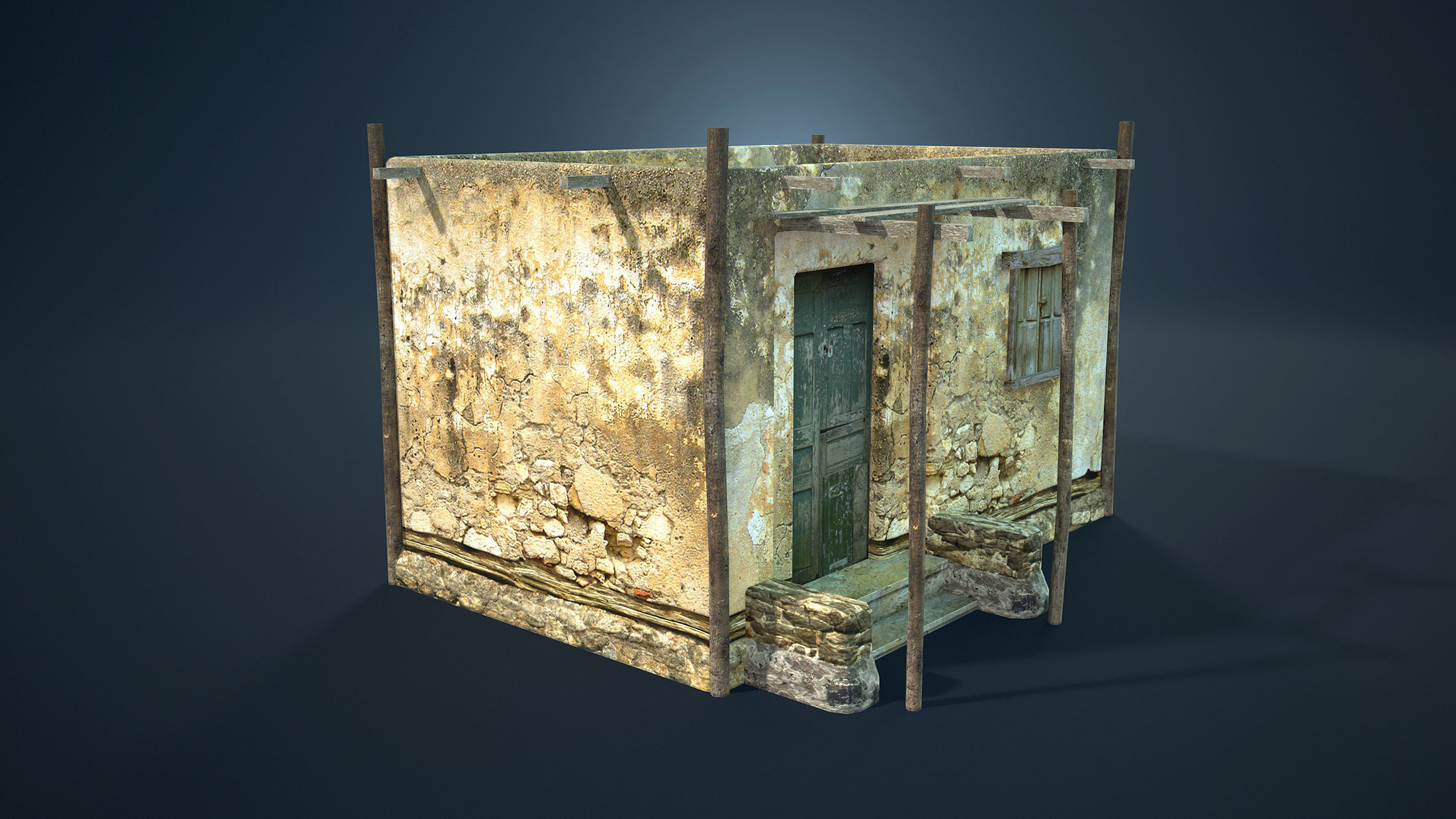 Arab Mountain Village Collection Low-poly 3D model_19