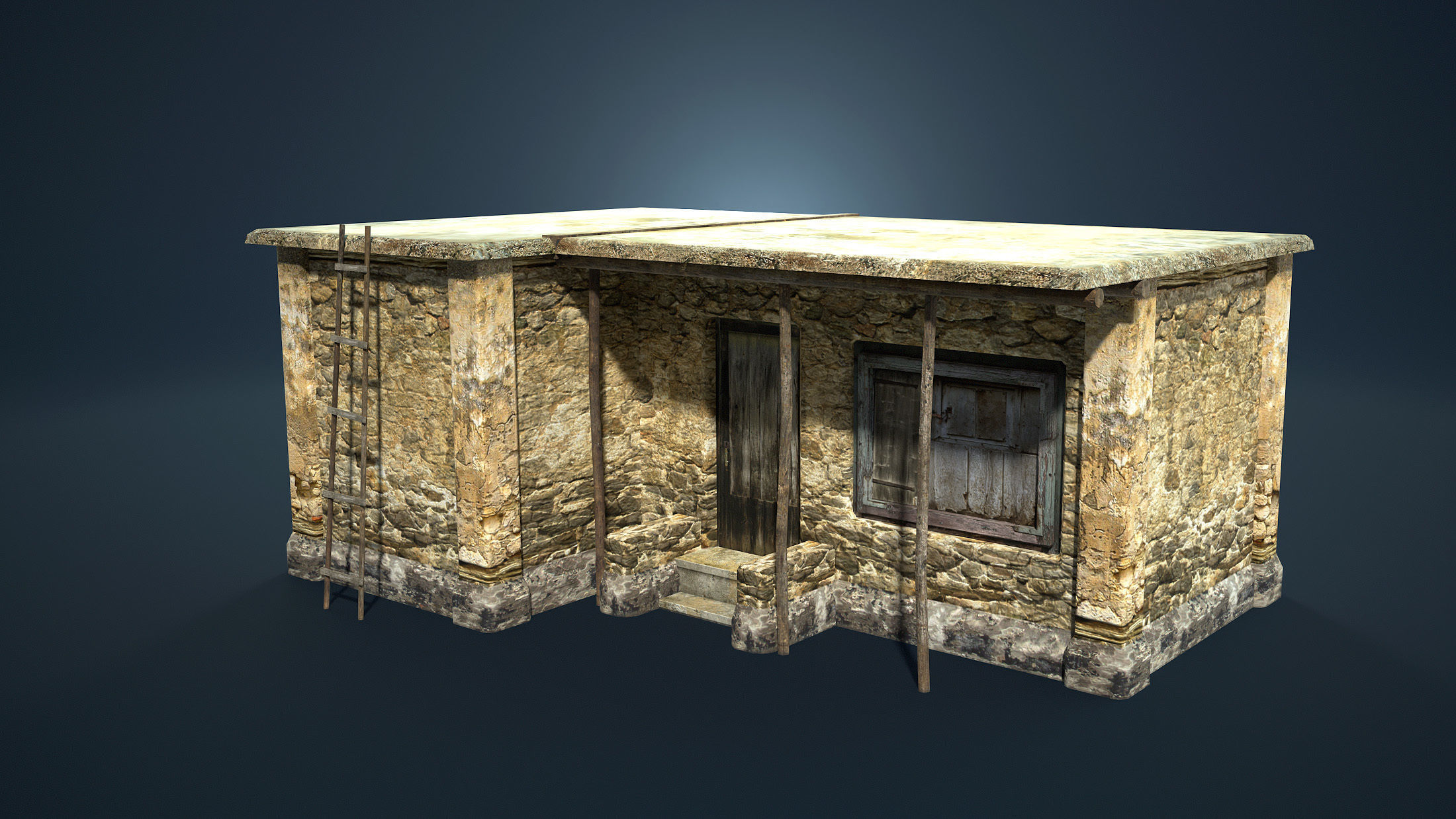 Arab Mountain Village Collection Low-poly 3D model_16