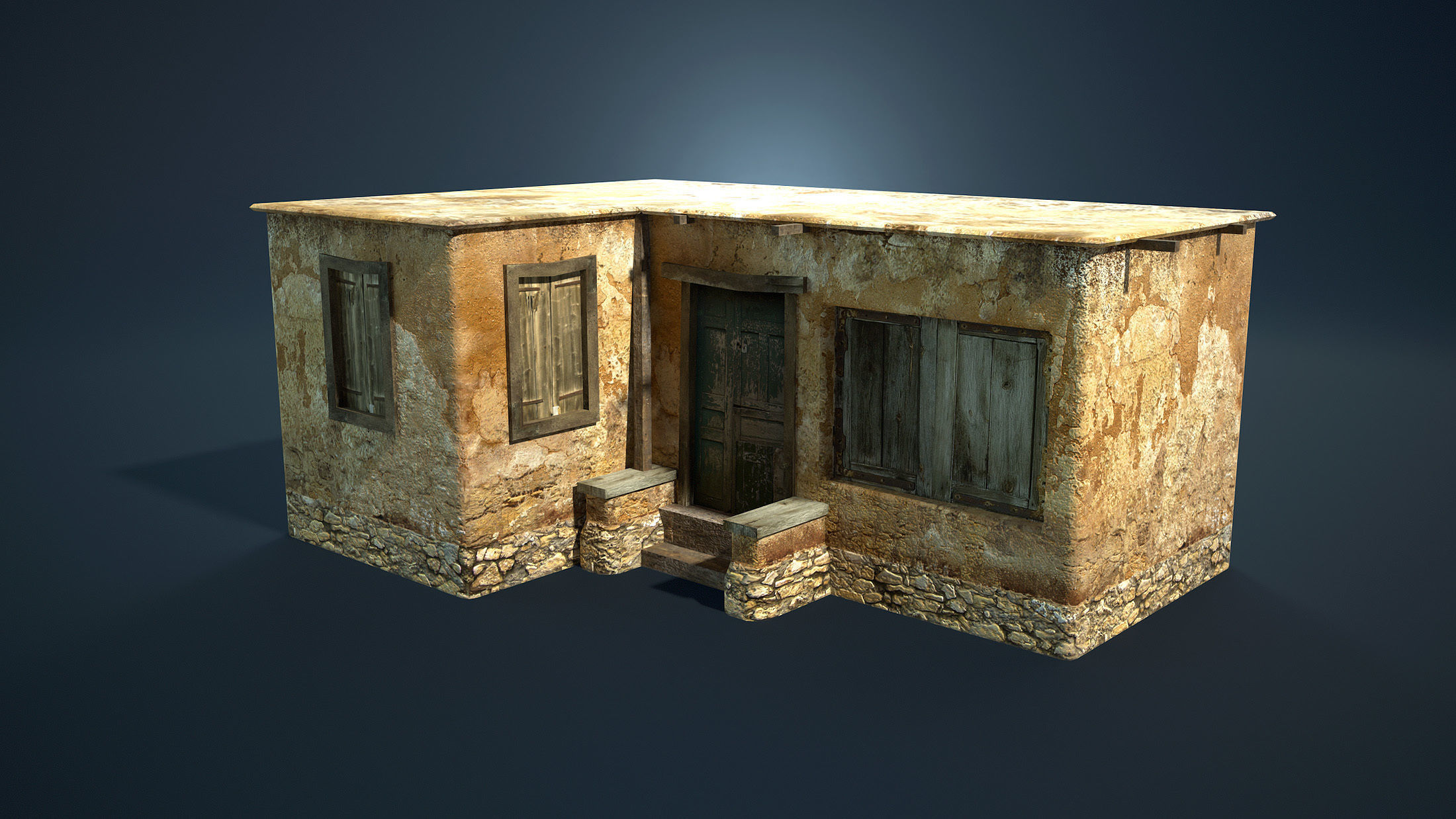 Arab Mountain Village Collection Low-poly 3D model_36