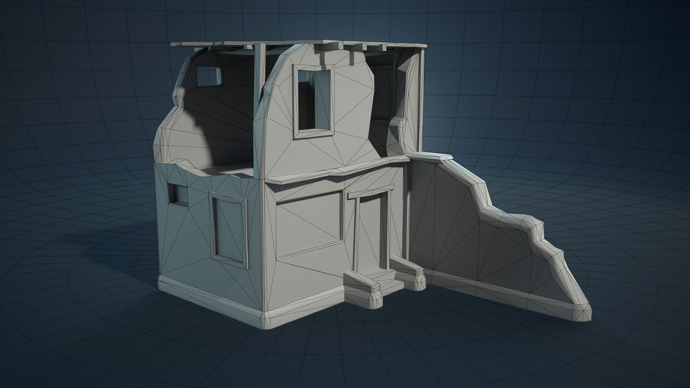 Arab Mountain Village Collection Low-poly 3D model_29