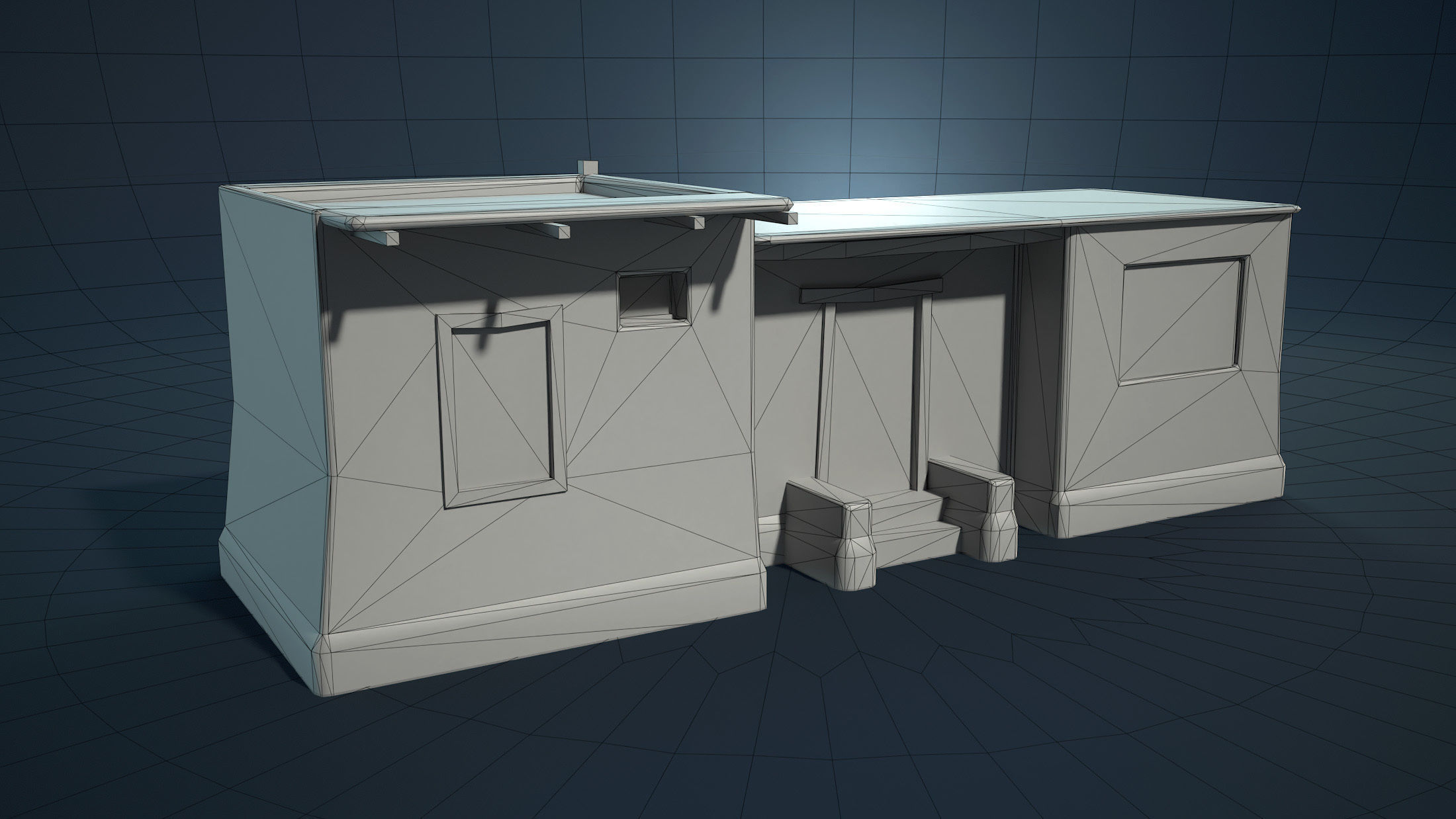 Arab Mountain Village Collection Low-poly 3D model_32