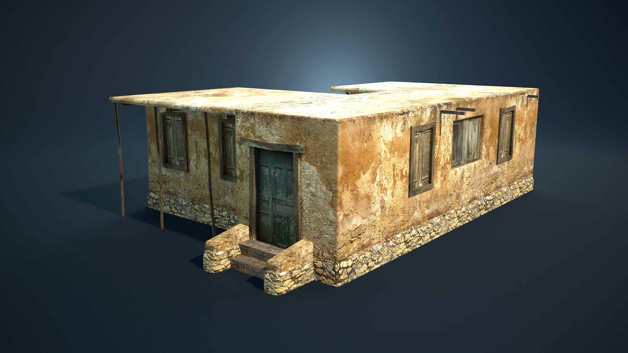 Arab Mountain Village Collection Low-poly 3D model_34