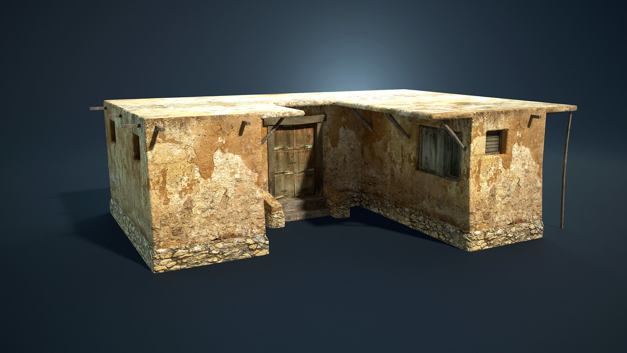 Arab Mountain Village Collection Low-poly 3D model_33