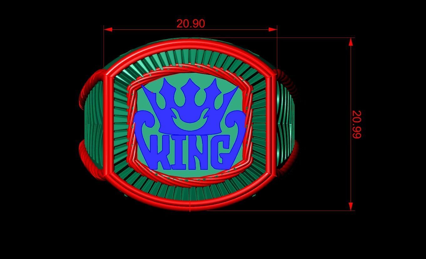 king ring for man  3D print model_3