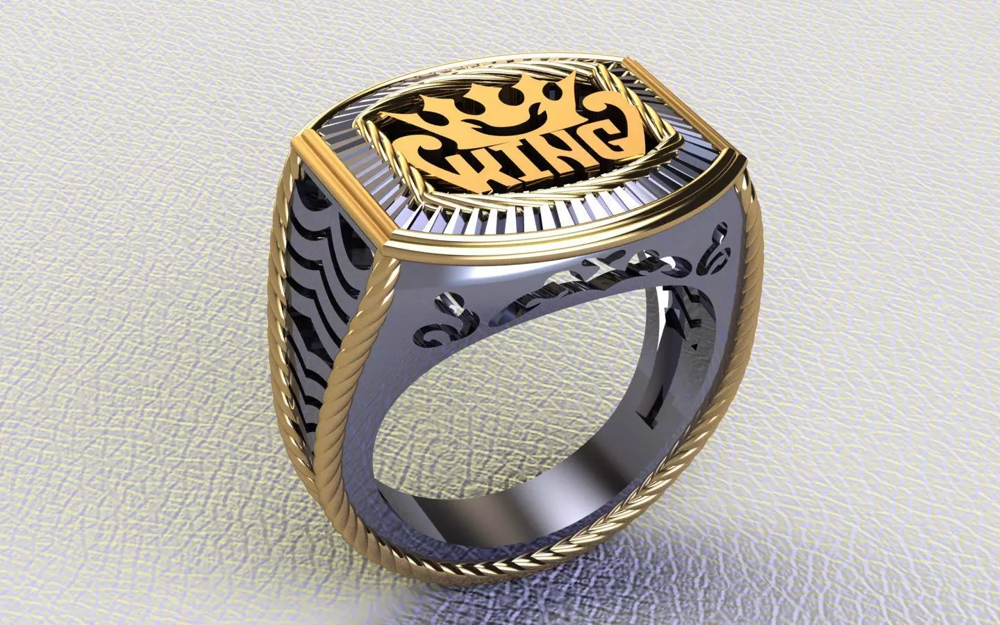 king ring for man  3D print model_0
