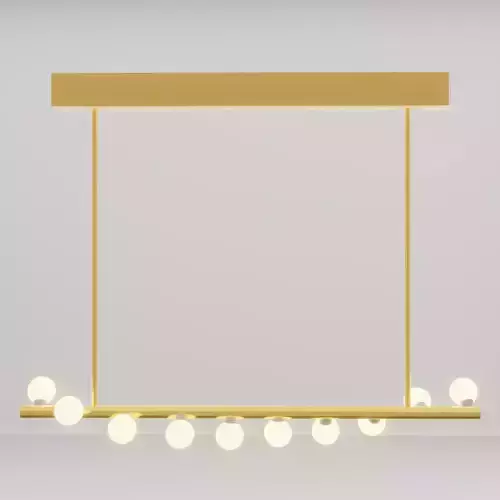  Modern Linear Glass Globe Chandelier Ceiling Light 
