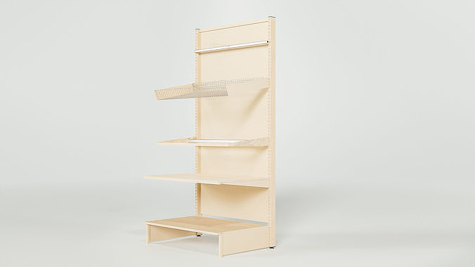 Bay Shelf With Attachments Low-poly 3D model
