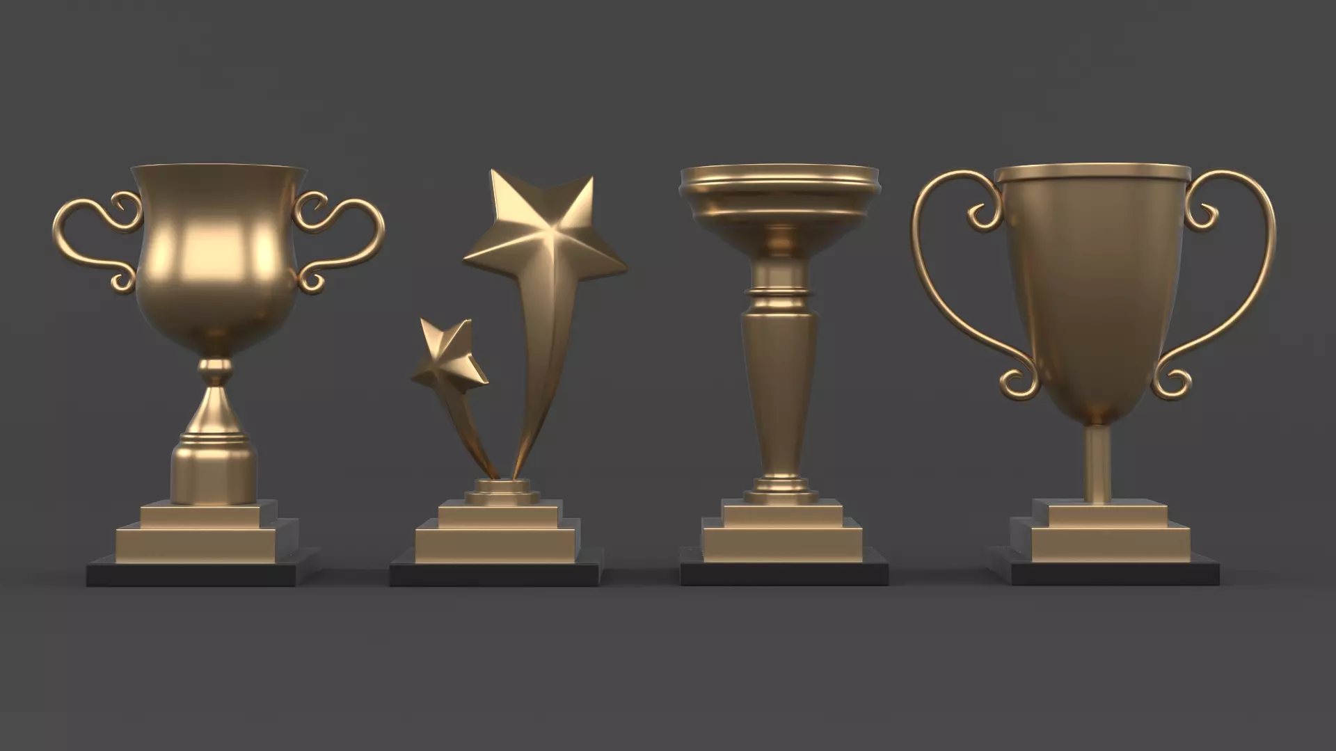 Trophy Cups 3D model_0