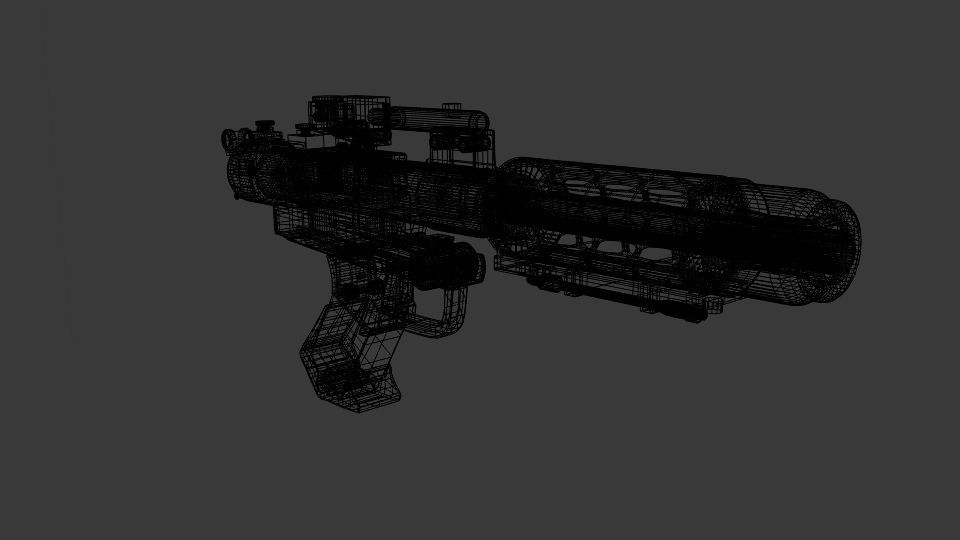 High Laser Gun 3D model_5