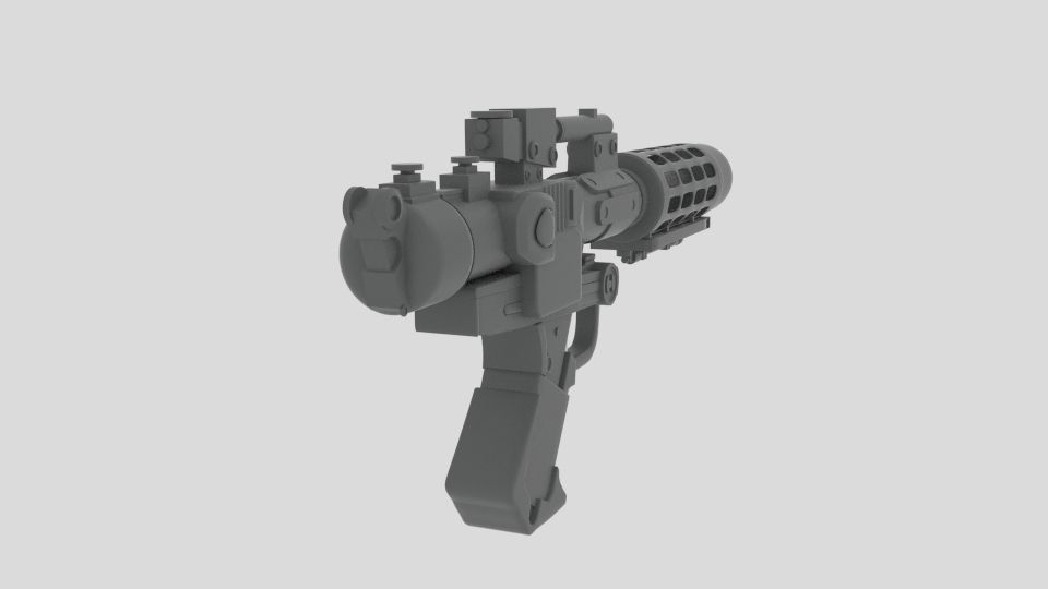 High Laser Gun 3D model_1