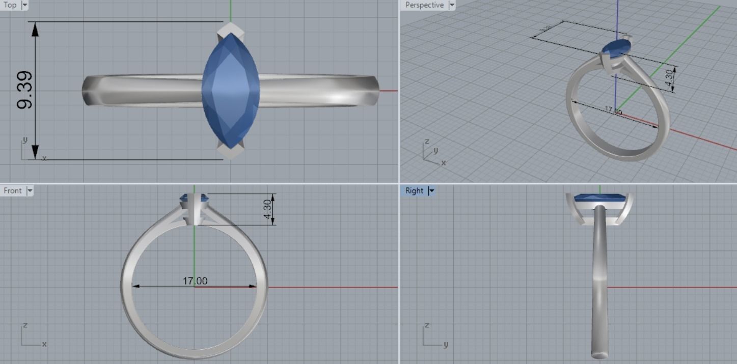 engagement rings 3D print model_5