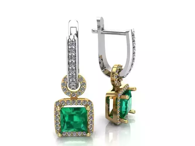 Earrings with different stones