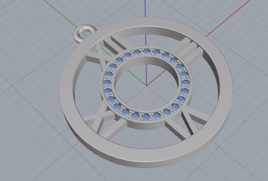 pendant watch 3D print model_6