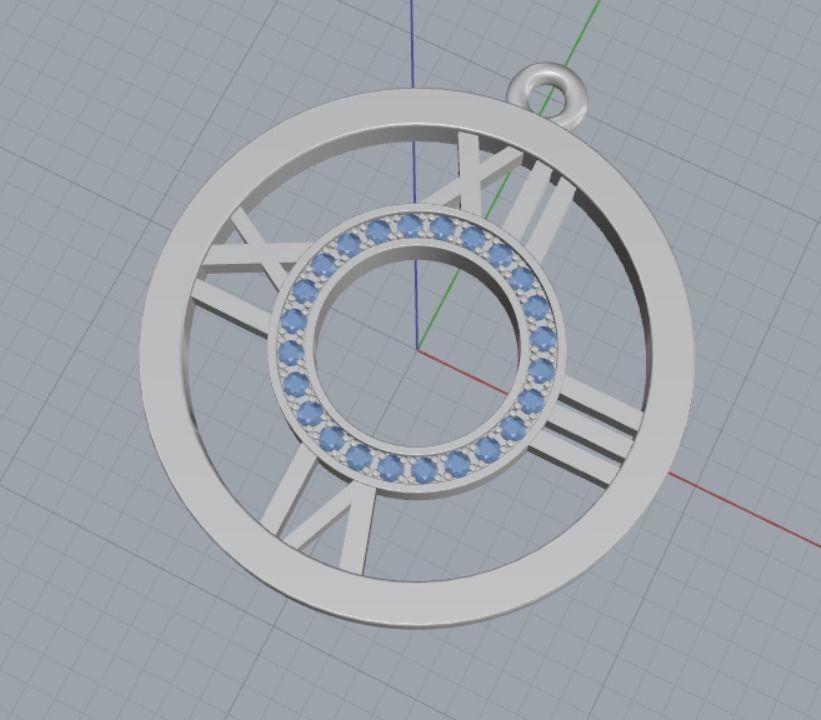 pendant watch 3D print model_5
