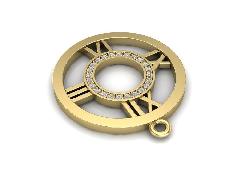 pendant watch 3D print model_3
