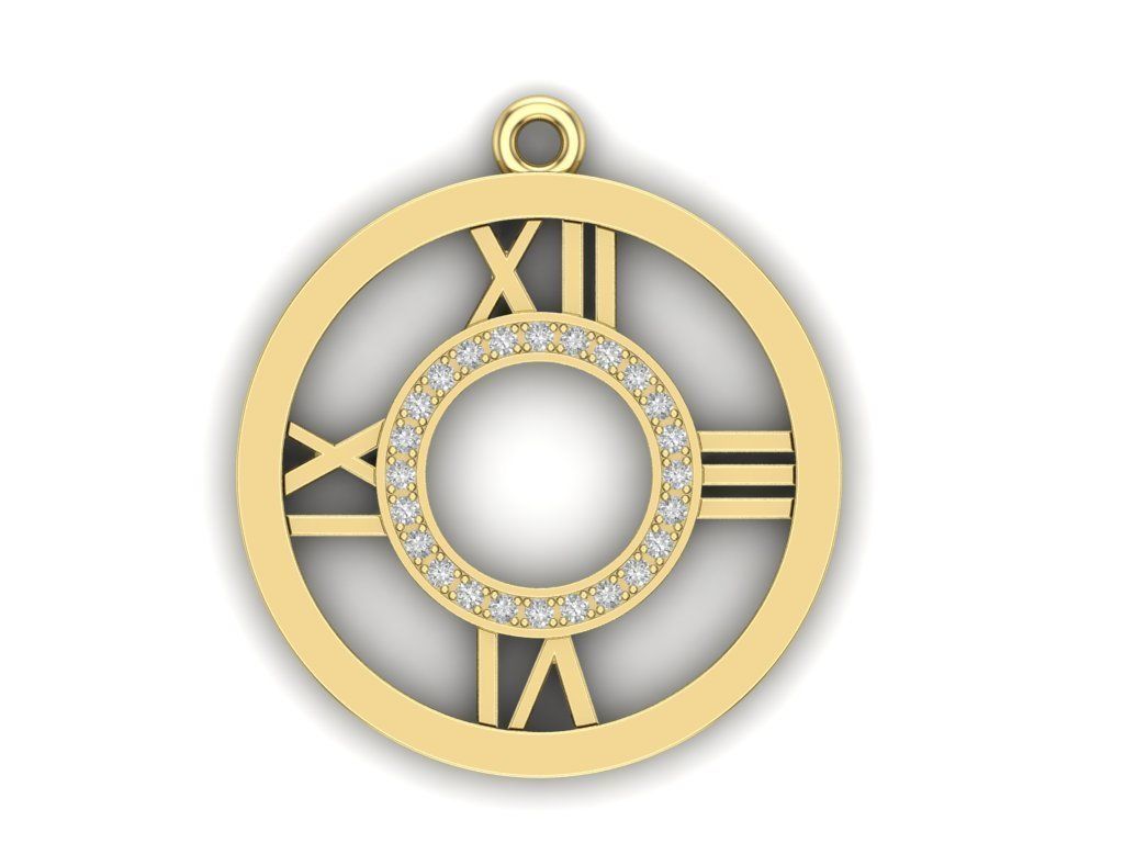 pendant watch 3D print model_1