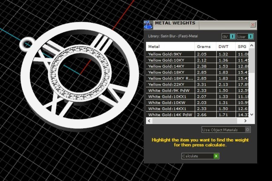 pendant watch 3D print model_9